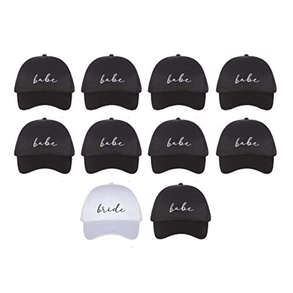 5805 Baseball Babe Hats Black, 10 Pack